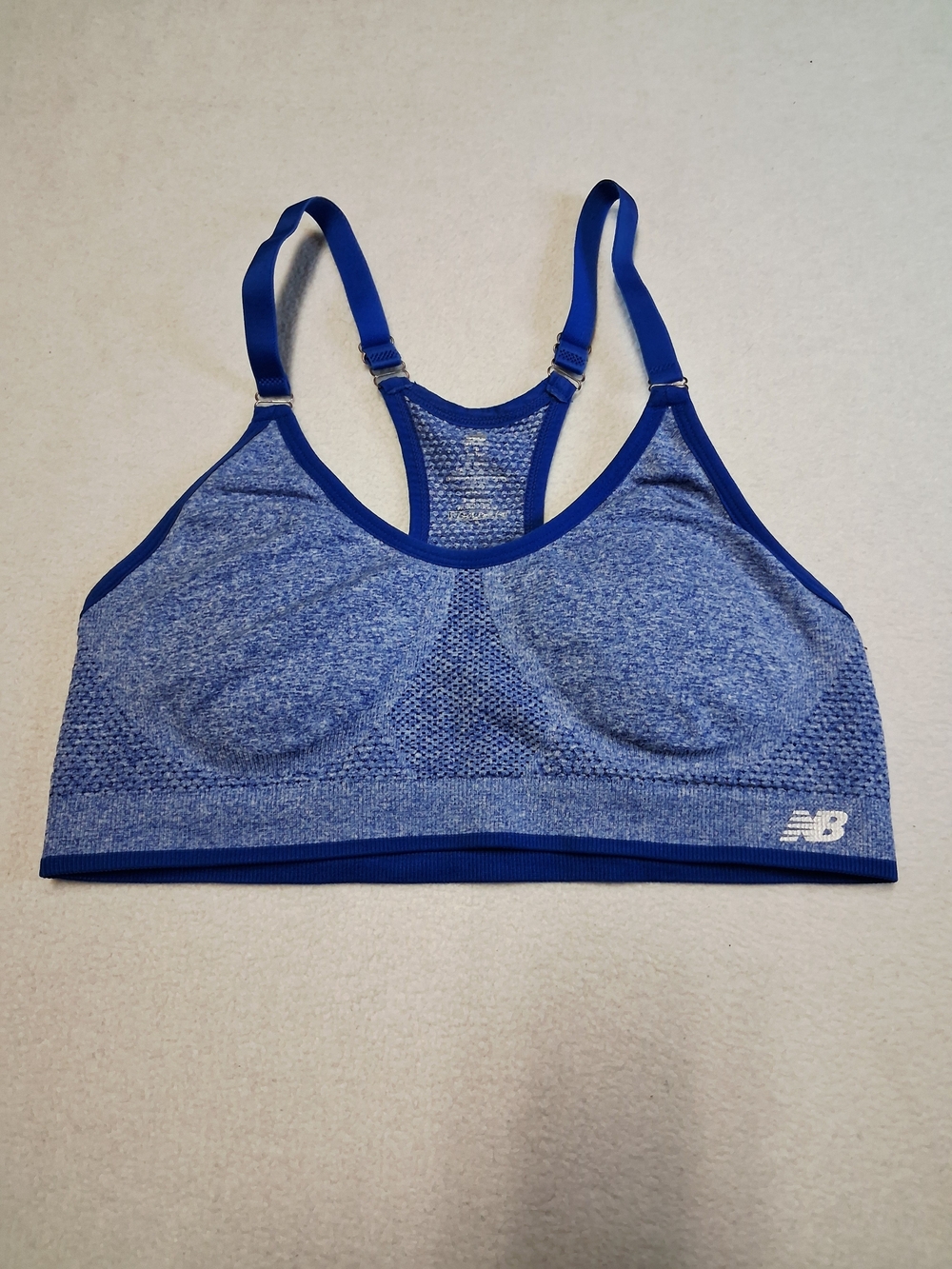 New Balance Blue Seamless Racerback Sports Bra
